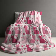 Load image into Gallery viewer, Blanket - Valentine’s Day - Cats
