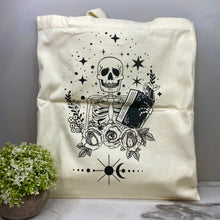 Load image into Gallery viewer, Tote Bag - Skeleton Books - #6
