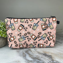 Load image into Gallery viewer, Pouch - Coffee, Iced Coffee Hearts
