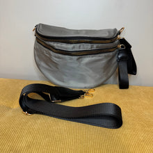 Load image into Gallery viewer, The Roni Nylon Crossbody - Grey + Black - PREORDER
