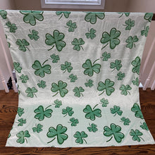 Load image into Gallery viewer, Blanket - St. Patrick’s Day - Shamrocks On Green
