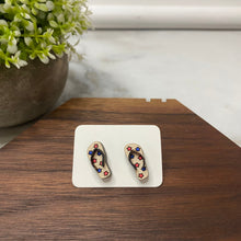 Load image into Gallery viewer, Wooden Stud Earrings - Flip Flops
