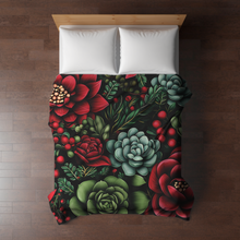 Load image into Gallery viewer, Blanket - Christmas - Floral Berries - PREORDER
