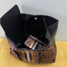 Load image into Gallery viewer, Neoprene Tote - Gold Animal Stripe
