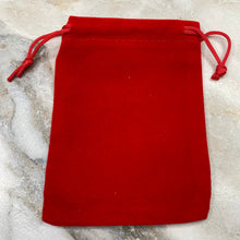 Load image into Gallery viewer, Mini Drawstring Cinch Bags - Suede - Red Christmas
