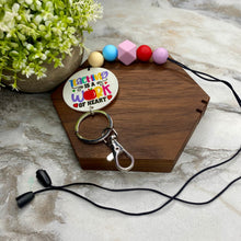 Load image into Gallery viewer, Break-Away Necklace Lanyard with Keychain Clasp - Silicone Bead - Teacher
