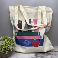 Load image into Gallery viewer, Tote Bag - Floral Books - #3
