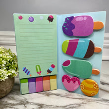 Load image into Gallery viewer, Sticky Note Booklet Set - Ice Cream Popsicle
