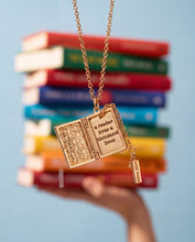 Load image into Gallery viewer, 'A Reader Lives A Thousand Lives' Book Club Locket Pendant
