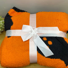 Load image into Gallery viewer, Blanket - Soft Dreams - Double Sided Halloween Ghost Orange Black
