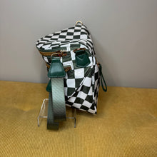 Load image into Gallery viewer, The Roni Nylon Crossbody - Checkered Dark Green Olive
