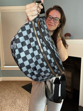 Load image into Gallery viewer, The Roni Nylon Crossbody - Checkered Black + Grey
