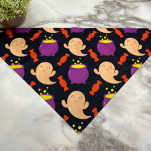 Load image into Gallery viewer, Dog Bandana - Halloween - Ghost Candy Cauldron
