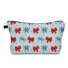 Load image into Gallery viewer, Pouch - Christmas - Blue Red Bow
