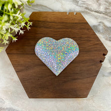 Load image into Gallery viewer, Bookmark - Heart Sparkle White/Silver
