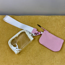 Load image into Gallery viewer, Nylon + Clear Wristlet Double Mini Wallet Set
