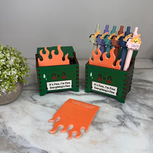 Load image into Gallery viewer, Bundled Set - Dumpster Fire Desk Organizer
