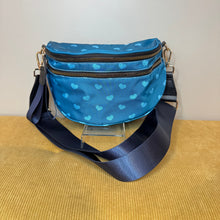 Load image into Gallery viewer, The Roni Nylon Crossbody - Dark Blue Hearts
