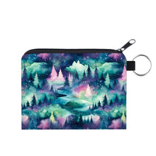 Load image into Gallery viewer, Mini Pouch - Mint Rainbow Trees
