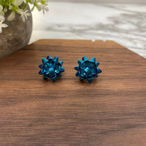 Metal Stud - Blue Package Bow