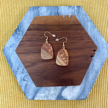 Load image into Gallery viewer, Dangle Earring - Wood &amp; Acrylic - Bell-Shaped
