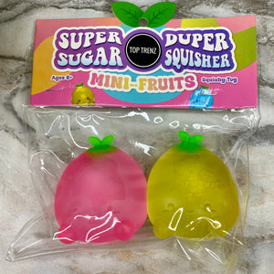 Super Duper Sugar Squisher Toy - Mini Fruits 2 Pack