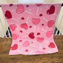 Load image into Gallery viewer, Blanket - Pink Heart Lollipop
