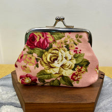 Load image into Gallery viewer, Clamshell Coin Purse Wallet (Smaller) - Floral
