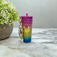 Load image into Gallery viewer, Keychain - Studded Tumbler - Rainbow
