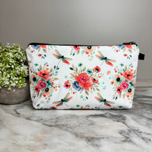 Load image into Gallery viewer, Pouch - Floral Dragonfly
