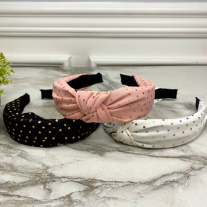 Headband - Gold Polkadot Assortment