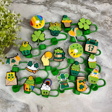 Load image into Gallery viewer, Silicone Straw Toppers Tumbler - St. Patrick’s Day
