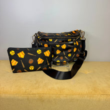 Load image into Gallery viewer, Bundled Set - Roni &amp; Pouch - Softball on Black
