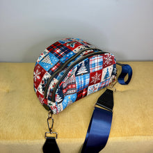 Load image into Gallery viewer, The Roni Nylon Crossbody - Christmas Quilted Squares
