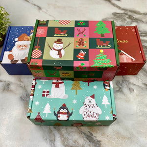 Christmas Gift Box with Crinkle Paper - Small