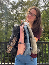 Load image into Gallery viewer, Denim Suede Brooke Backpack + Pouch
