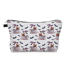 Load image into Gallery viewer, Pouch - Halloween Fall - Ghost Book Tea Cup
