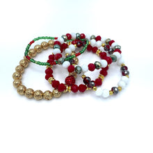 Load image into Gallery viewer, Bracelet Pack - Holiday Christmas - Gold &amp; Green Mini

