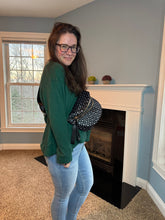 Load image into Gallery viewer, The Roni Nylon Crossbody - Black &amp; Grey Paw
