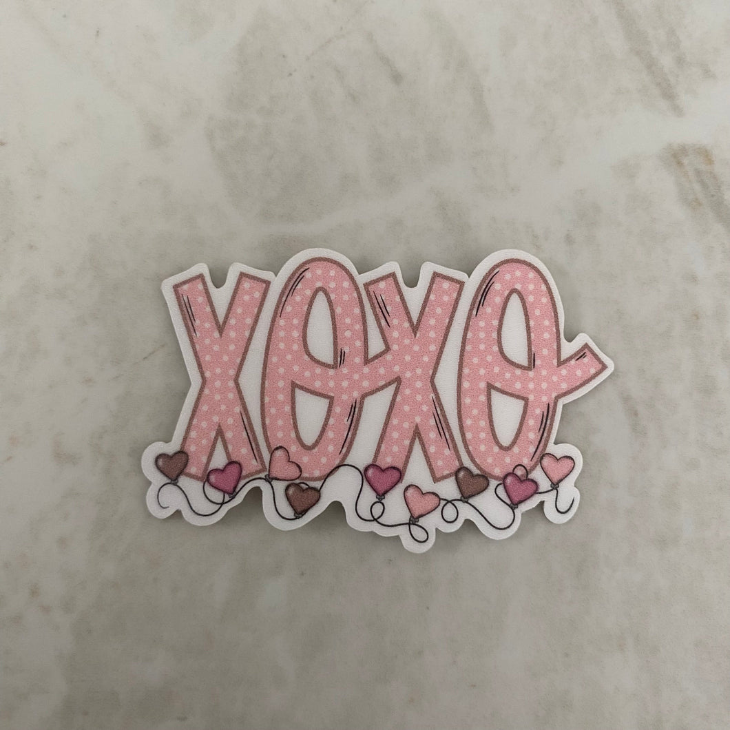 Vinyl Sticker - Love - XOXO Polkadot Hearts