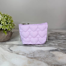 Load image into Gallery viewer, Mini Pouch - Stitched Hearts, Purple
