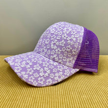 Load image into Gallery viewer, Hat - Purple Floral Snapback
