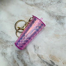 Load image into Gallery viewer, Keychain - Studded Tumbler - Pink + Lavender Mermaid
