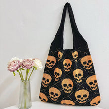 Load image into Gallery viewer, Tote Bag - Knit Sweater - Skull

