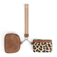 Load image into Gallery viewer, Faux Leather Wristlet + Double Mini Wallet Set
