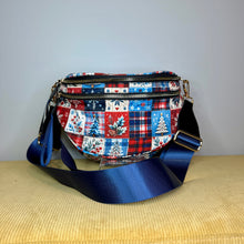 Load image into Gallery viewer, The Roni Nylon Crossbody - Christmas Quilted Squares
