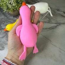 Load image into Gallery viewer, Squishy Toy - Laying Down Duck Solid
