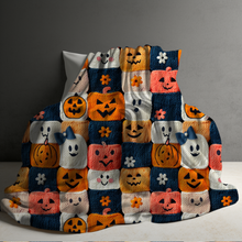 Load image into Gallery viewer, Blanket - Halloween - Knit Characters
