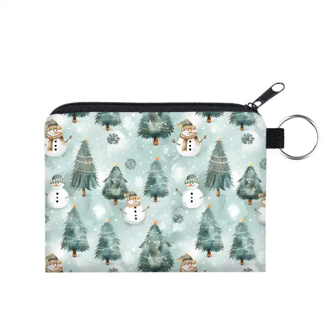 Mini Pouch - Christmas 2024 - Snowman + Trees