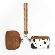 Load image into Gallery viewer, Faux Leather Wristlet + Double Mini Wallet Set
